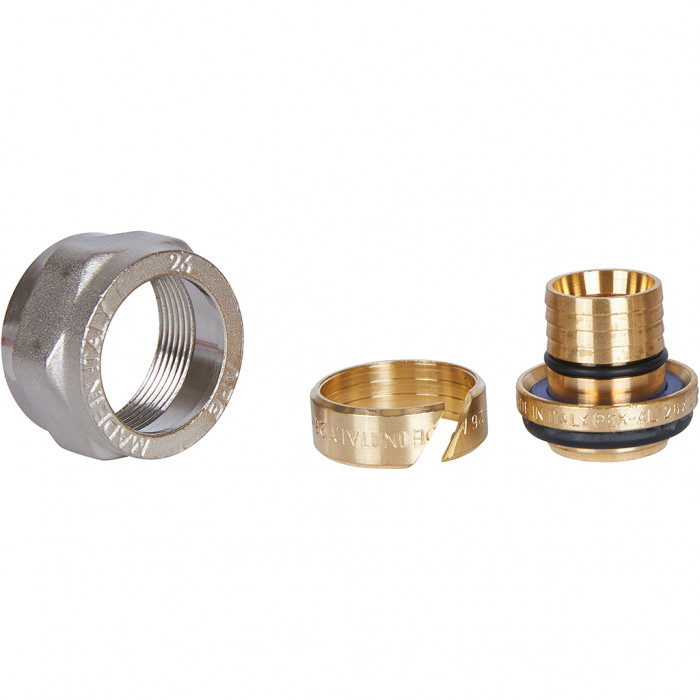 Тройник-переходник STOUT с внутренней резьбой 3/4 х26 для металлопластиковых труб винтовой