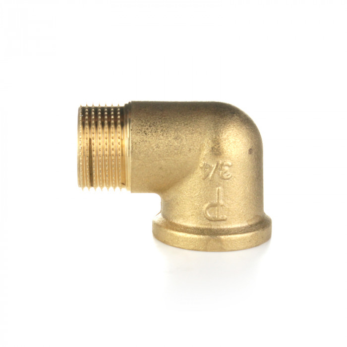 Угольник 90° равнопроходной, НВ 1/2", латунь