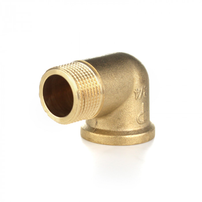 Угольник 90° равнопроходной, НВ 1/2", латунь