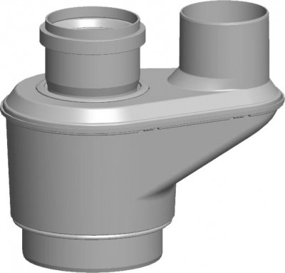 Адаптер для подключения дымохода DN60/100 - 2xDN80в