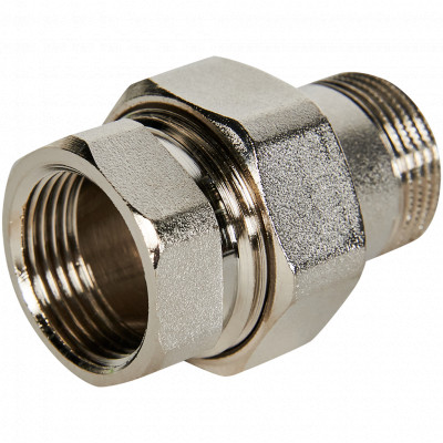 STOUT Разъемное соединение американка ВН никелированное, уплотнение под гайкой o-ring кольцо 3/4