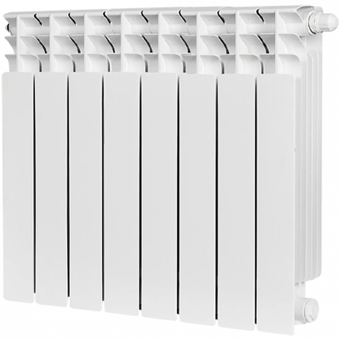 Биметаллический радиатор STOUT TITAN VENTIL 500, 8 секций, нижнее правое подключение, белый