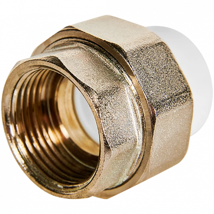 Муфта комбинированная Pro Aqua d=20-3/4 PP-R разъемная (американка) ВР Белая