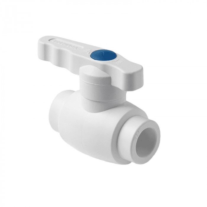 Pro Aqua PA40010 Pro Aqua d= 25 PP-R Шаровой кран полнопроходной Ultra Белый
