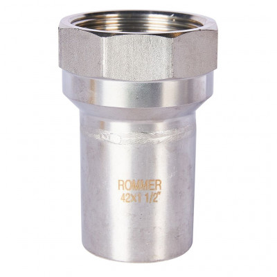 ROMMER RSS-0023-042112 Вставка переходная НПр-ВР, 42х1 1/2, из нержавеющей стали прессовой
