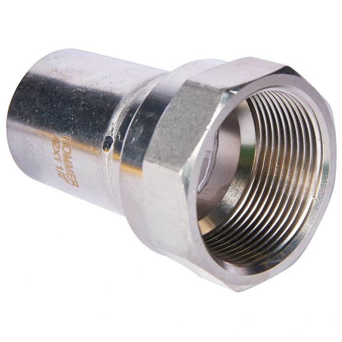 ROMMER RSS-0023-042112 Вставка переходная НПр-ВР, 42х1 1/2, из нержавеющей стали прессовой