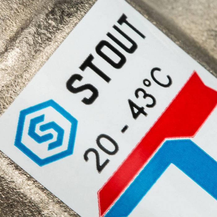 STOUT Термостатический смесительный клапан для систем отопления и ГВС 3/4" НР 20-43°С KV 1,6