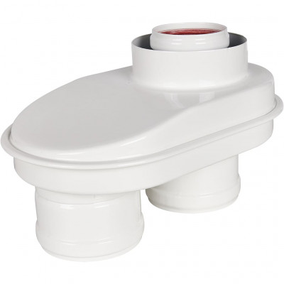 ROMMER RCA-8080-240002 Адаптер моноблочный для перехода на двухтрубную систему 80/80 (Ferroli, Bosch, Buderus, Navien S/C/E, Baxi ECO Nova/Classic,   Baltur, Fondital  ) в комплекте фланец и втулка D60 L-50