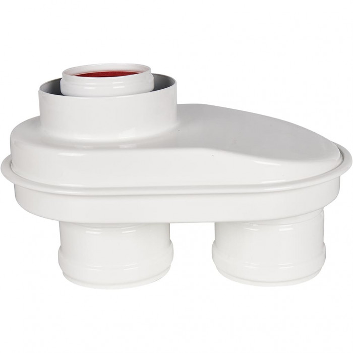 ROMMER RCA-8080-240002 Адаптер моноблочный для перехода на двухтрубную систему 80/80 (Ferroli, Bosch, Buderus, Navien S/C/E, Baxi ECO Nova/Classic,   Baltur, Fondital  ) в комплекте фланец и втулка D60 L-50