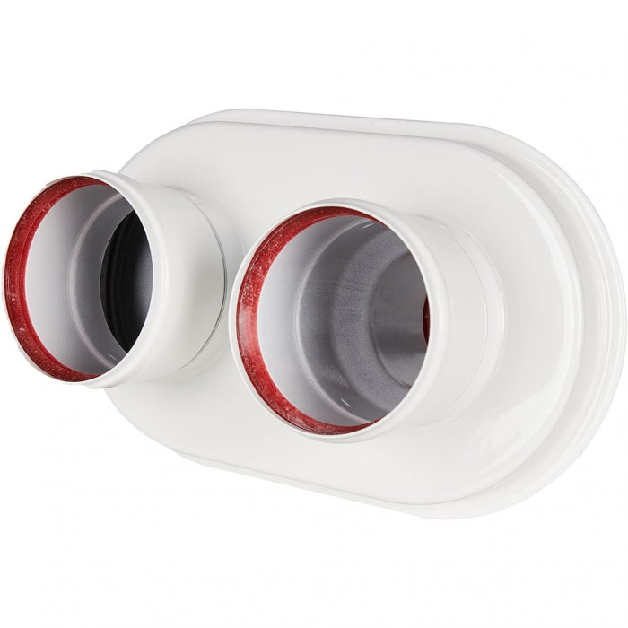 ROMMER RCA-8080-240002 Адаптер моноблочный для перехода на двухтрубную систему 80/80 (Ferroli, Bosch, Buderus, Navien S/C/E, Baxi ECO Nova/Classic,   Baltur, Fondital  ) в комплекте фланец и втулка D60 L-50