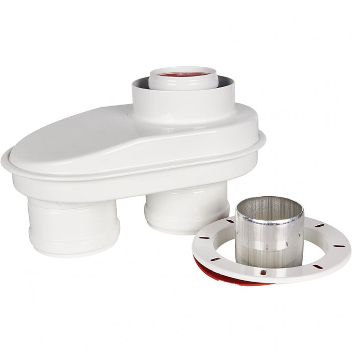 ROMMER RCA-8080-240002 Адаптер моноблочный для перехода на двухтрубную систему 80/80 (Ferroli, Bosch, Buderus, Navien S/C/E, Baxi ECO Nova/Classic,   Baltur, Fondital  ) в комплекте фланец и втулка D60 L-50