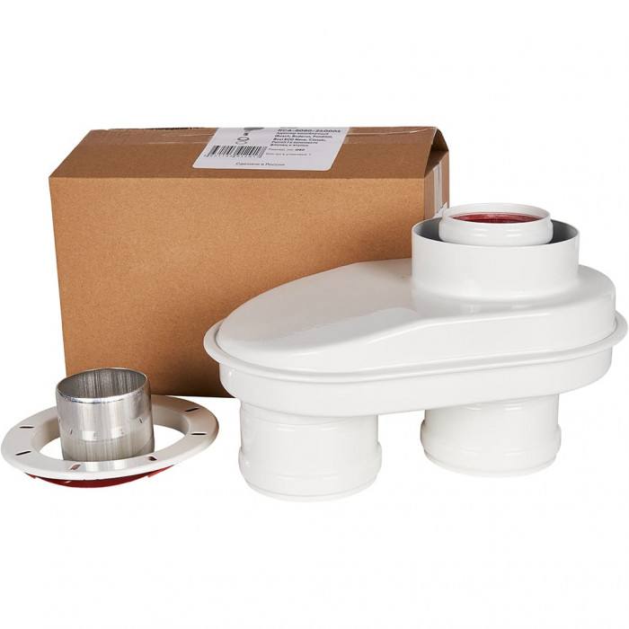 ROMMER RCA-8080-240002 Адаптер моноблочный для перехода на двухтрубную систему 80/80 (Ferroli, Bosch, Buderus, Navien S/C/E, Baxi ECO Nova/Classic,   Baltur, Fondital  ) в комплекте фланец и втулка D60 L-50