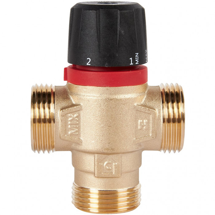 ROMMER RVM-0131-164325 Термостатический смесительный клапан для систем отопления и ГВС 1 НР 20-43°С KV 1,6 (боковое смешивание)