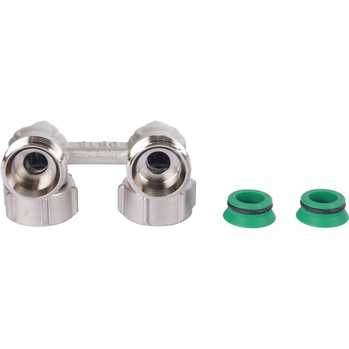 Узел подключения Meibes панельных радиаторов Тип E2/50 угловой, 3/4 BPx3/4 HP