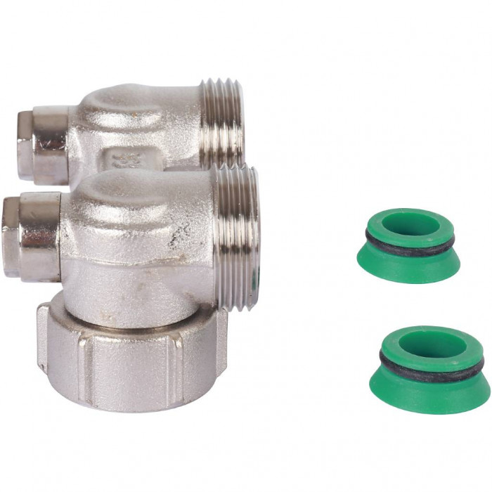 Узел подключения Meibes панельных радиаторов Тип E2/50 угловой, 3/4 BPx3/4 HP