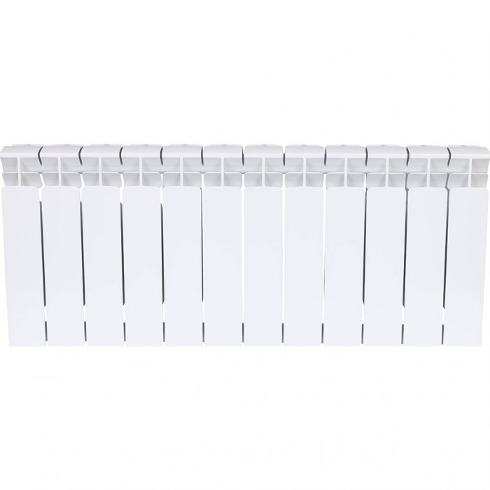 Биметаллический радиатор RIFAR BASE 350, 12 секций, боковое подключение, белый