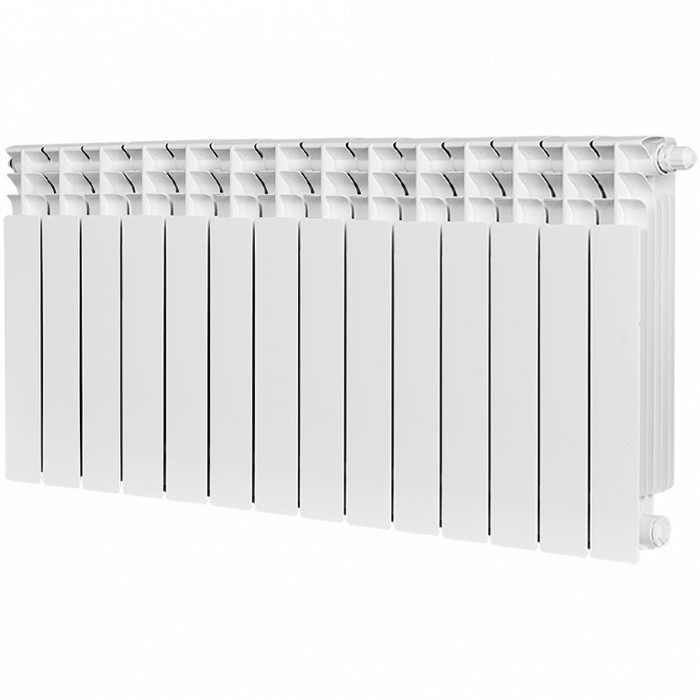 Биметаллический радиатор STOUT TITAN VENTIL 500, 14 секций, нижнее правое подключение, белый