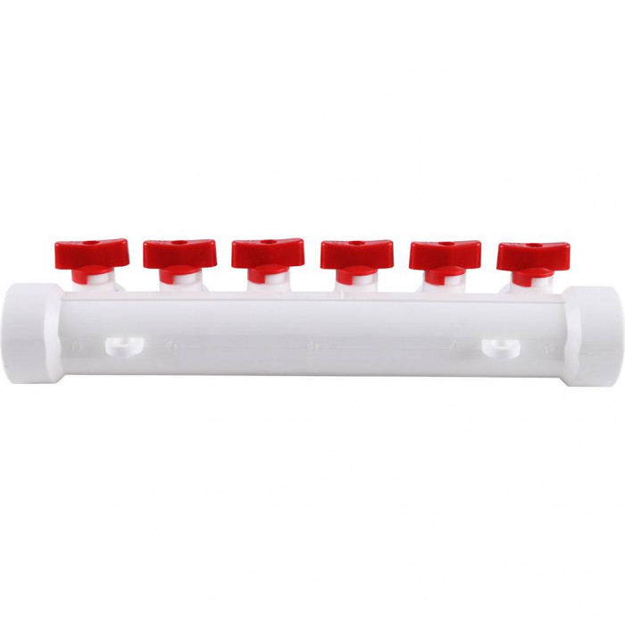 Kalde Коллектор с воздухоотводчиком и запорными кранами (6 выходов) 3272-mnr-400620