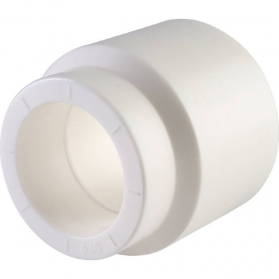 Муфта переходная внутр./наруж. Политэк 63х40 для полипропиленовых труб под сварку (цвет белый)