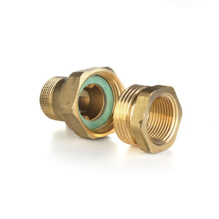 Разъемное соединение прямое, американка, НВ 1", латунь