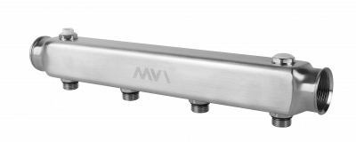 Коллектор из нержавеющей стали MVI, м\ц 100мм, 1 1/4&quot;x1/2&quot;, 4 выхода