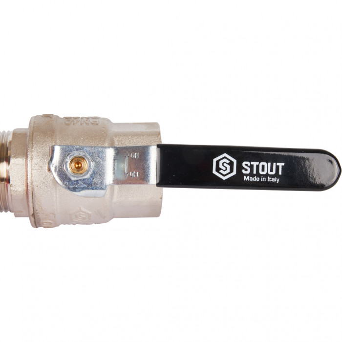 STOUT Кран шаровой полнопроходной, ВР/НР, ручка рычаг 1 1/4