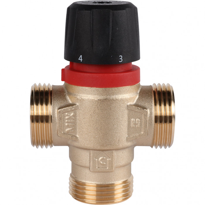 ROMMER RVM-0132-166025 Термостатический смесительный клапан для систем отопления и ГВС 1 НР 35-60°С KV 1,6 (боковое смешивание)