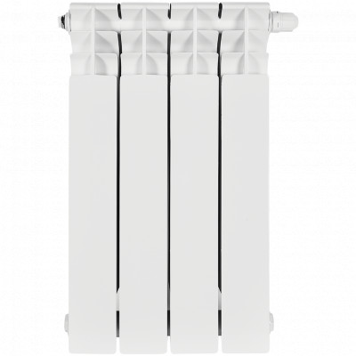 Биметаллический радиатор STOUT TITAN VENTIL 500, 4 секций, нижнее правое подключение, белый