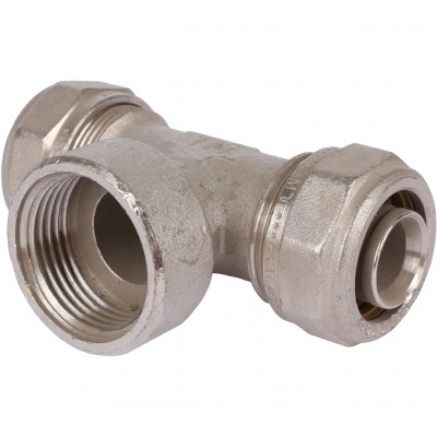 Тройник TIEMME с внутренней резьбой (26х3.0х1) для металлопластиковых труб винтовой