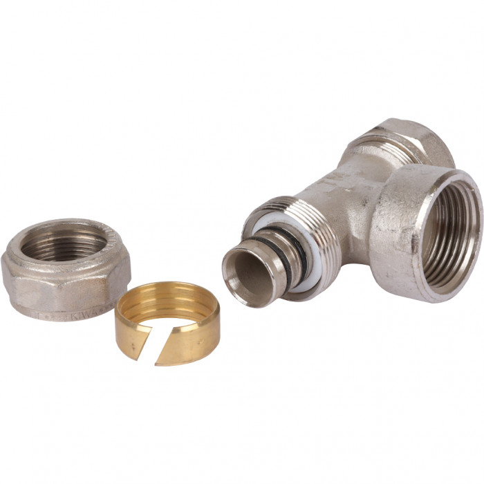 Тройник TIEMME с внутренней резьбой (26х3.0х1) для металлопластиковых труб винтовой