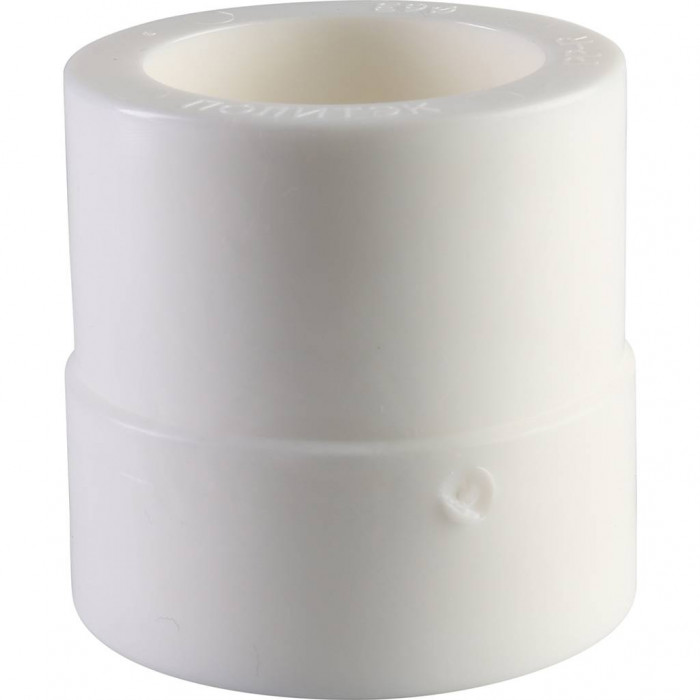 Муфта переходная внутр./наруж. Политэк 63х50 для полипропиленовых труб под сварку (цвет белый)