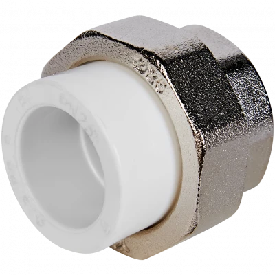 Муфта комбинированная Pro Aqua d=25-1 PP-R разъемная (американка) ВР Белая