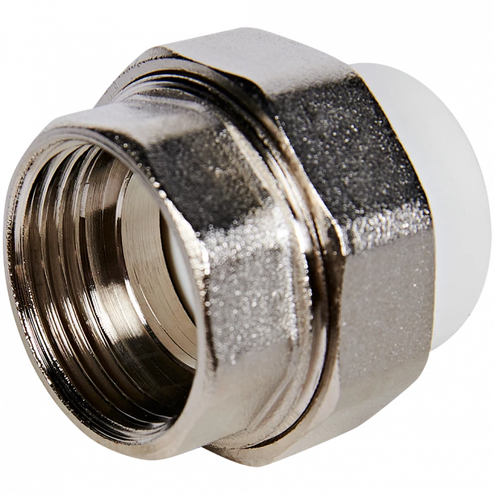 Муфта комбинированная Pro Aqua d=25-1 PP-R разъемная (американка) ВР Белая