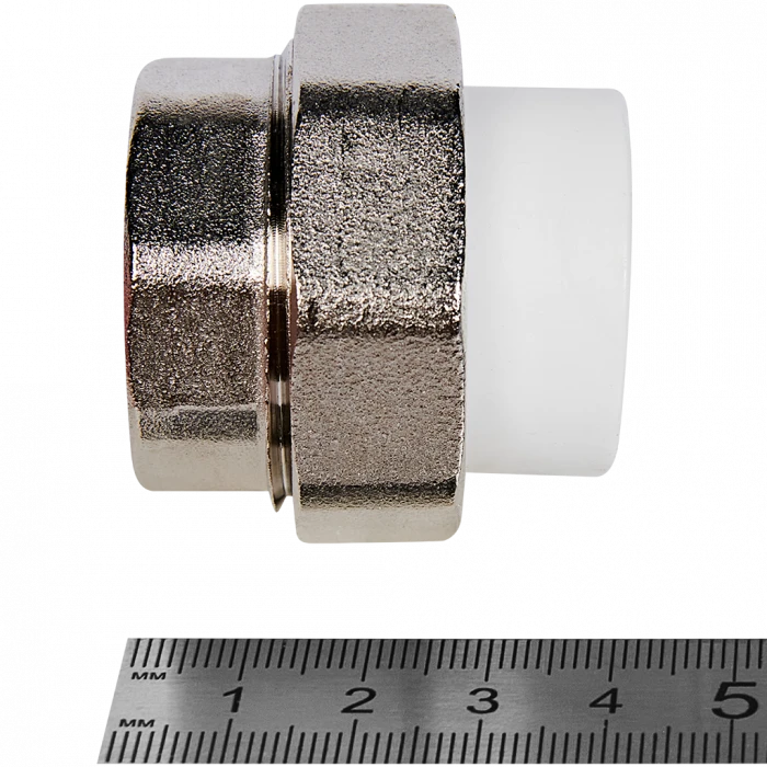 Муфта комбинированная Pro Aqua d=25-1 PP-R разъемная (американка) ВР Белая