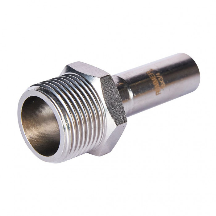 ROMMER RSS-0024-001534 Вставка переходная НПр-НР, 15х3/4, из нержавеющей стали прессовой