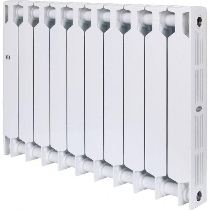 Биметаллический радиатор RIFAR SUPReMO 500, 10 секций, боковое подключение, белый