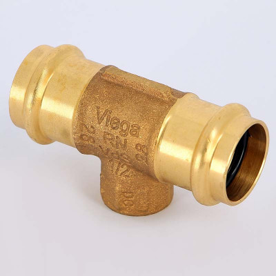 Тройник пресс-В 28х1/2'х28 бронза Sanpress SC-Contur