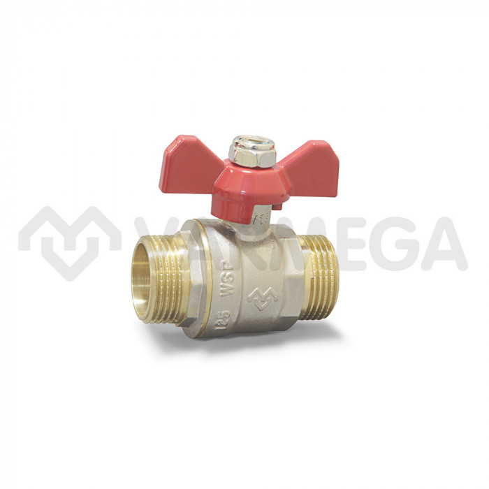 Кран шаровый Varmega Classico VM00602 3/4" НР-НР, полнопроходной, ручка-бабочка