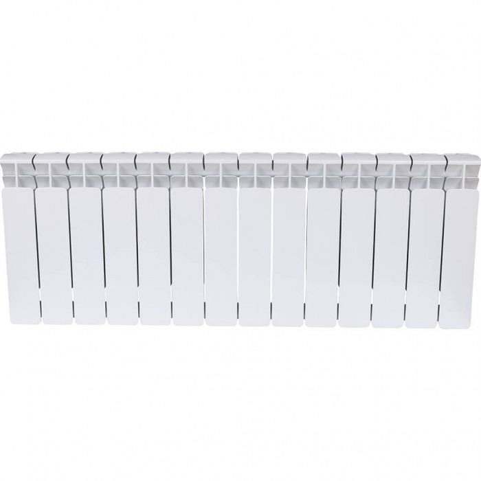 Биметаллический радиатор RIFAR BASE 350, 14 секций, боковое подключение, белый
