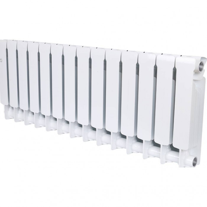 Биметаллический радиатор RIFAR BASE 350, 14 секций, боковое подключение, белый