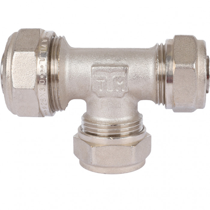 Тройник переходной TIEMME (26.3х20.2х20.2) для металлопластиковых труб винтовой