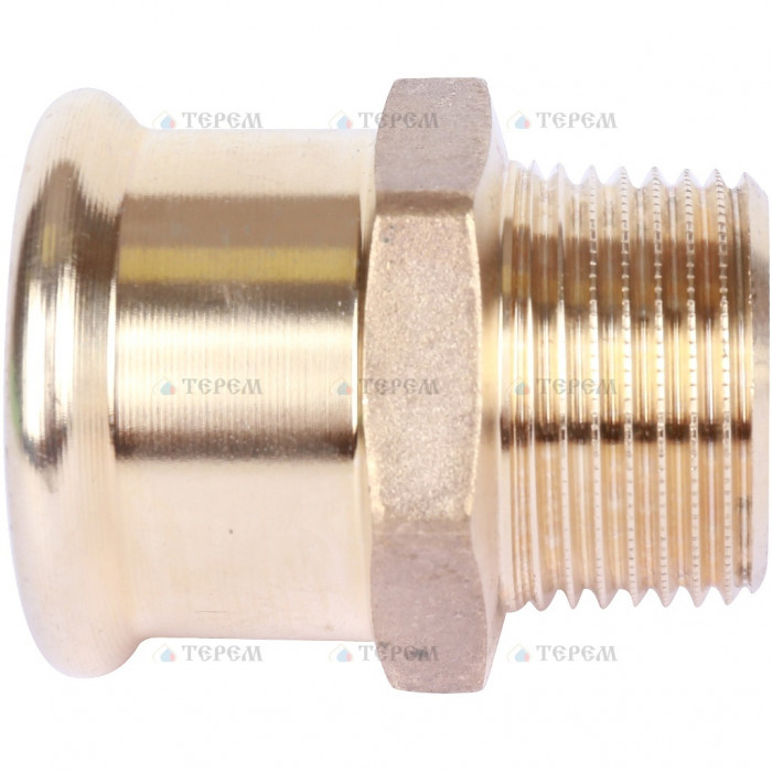 Sanha 8243G пресс-фитинг, бронза, ниппель переходной ВПр-НР 35x1 для медных труб прессовой