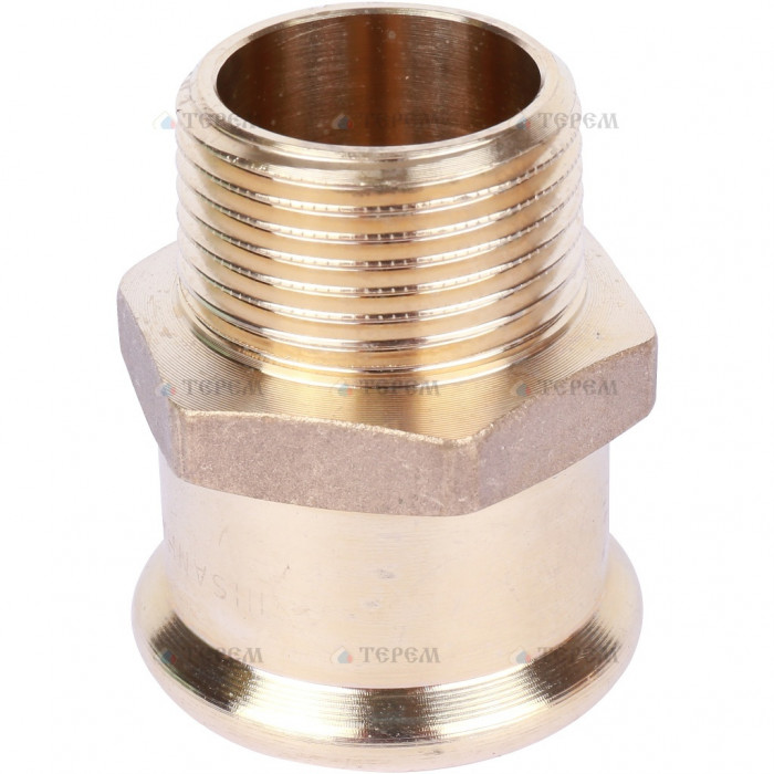 Sanha 8243G пресс-фитинг, бронза, ниппель переходной ВПр-НР 35x1 для медных труб прессовой