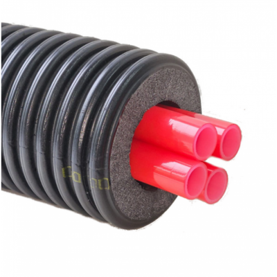 Теплоизолированная труба FLEXALEN 1000+ FV+R160H4/32_SNX (2x32x3,0+25x2,3+16*2,2/160, 6 bar, 95 град С) четырехтрубная