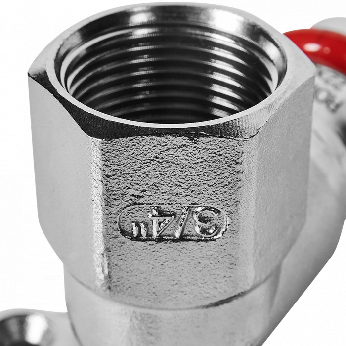 ROMMER RSS-0011-002234 ROMMER Угольник настенный с креплением-ВР, 22х3/4, из нержавеющей стали прессовой