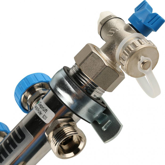 Распределительный коллектор REHAU HKV-D на 6 контуров нержавеющая сталь (12080611002)