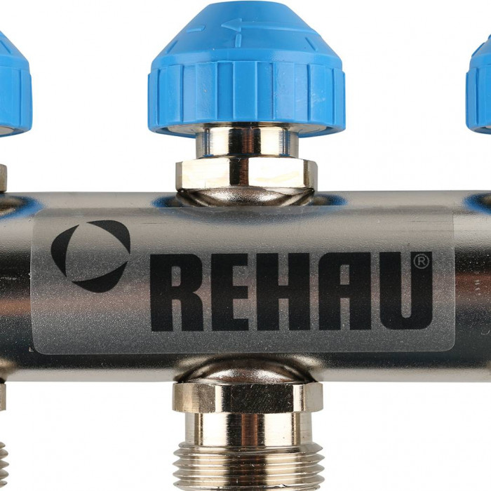 Распределительный коллектор REHAU HKV-D на 6 контуров нержавеющая сталь (12080611002)