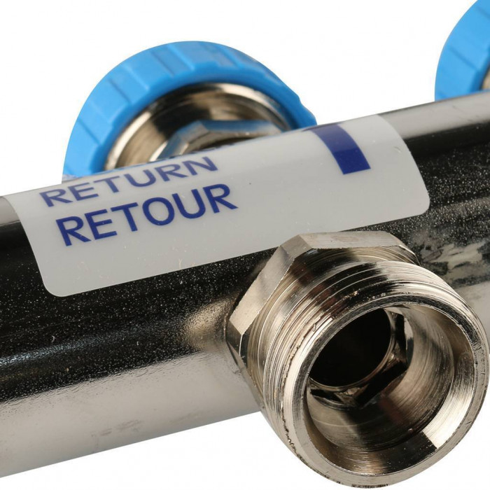 Распределительный коллектор REHAU HKV-D на 6 контуров нержавеющая сталь (12080611002)