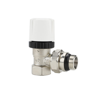 Термостатический клапан (терморегулятор) Varmega VM10411, 1/2&quot;, угловой, с самоуплотняющимся полусгоном