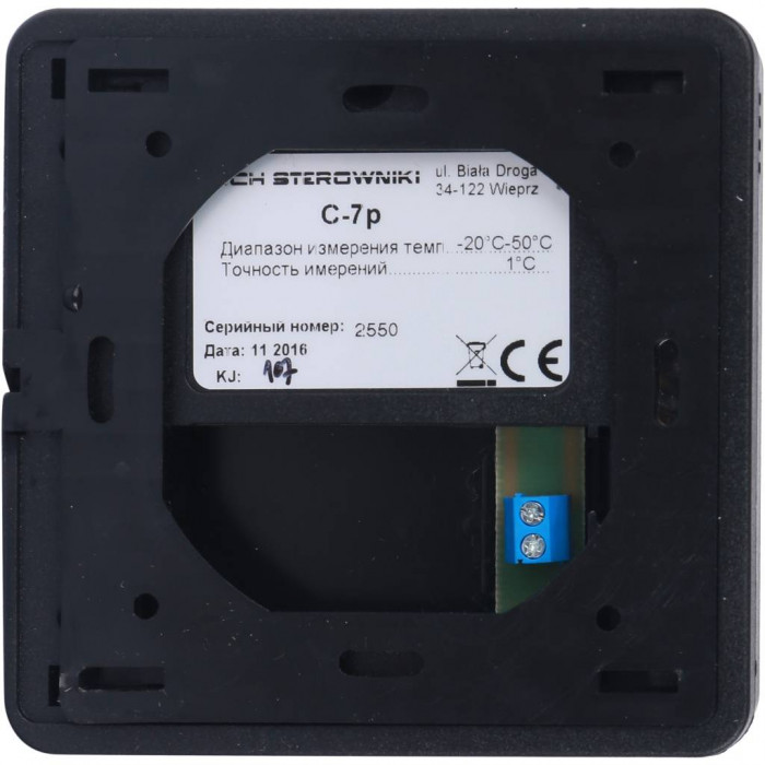 TECH Автоматика и контроллеры TECH C-7p TECH Датчик комнатной температуры, черный